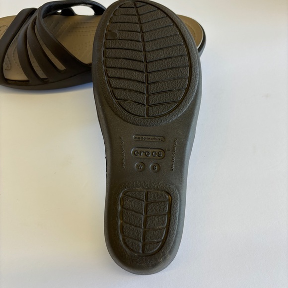 Crocs Rhonda Women’s Slip On Wedges Brown SZ 8 - Picture 7 of 8